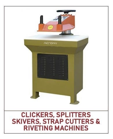 Artisan Industrial clickers, splitters, skivers, strapcutters & riveting machines for Rocky Mountain Sewing Services